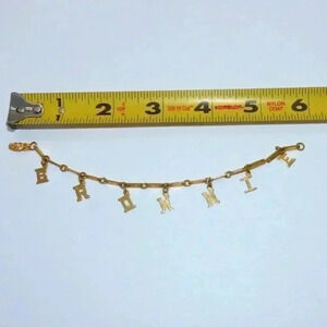 Vintage BROWNIE Girl Scout bracelet with dangles letters